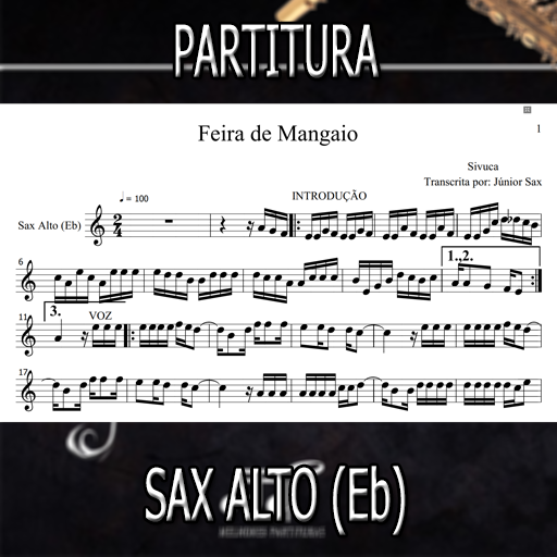 Partitura Feira de Mangaio (Sivuca) Sax Alto