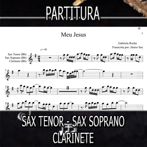 Partitura Meu Jesus (Gabriela Rocha) Sax Tenor-Soprano-Clarinete