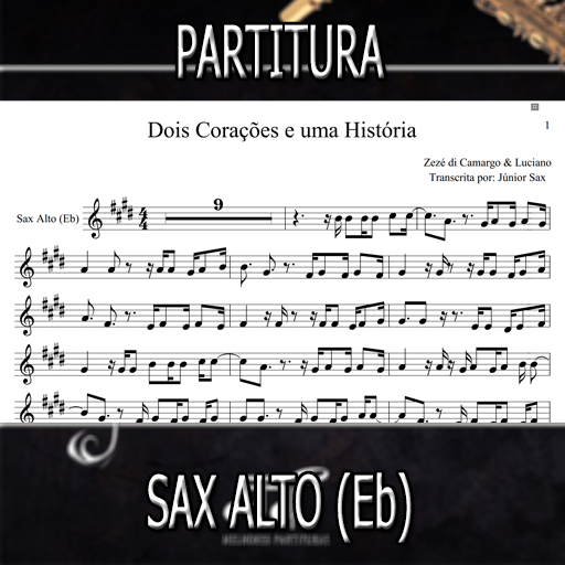 Partitura Dois Corações e Uma História (Zezé Di Camargo) Sax Alto