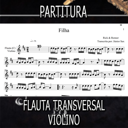 Partitura Filha (Rick e Renner) Flauta-Violino