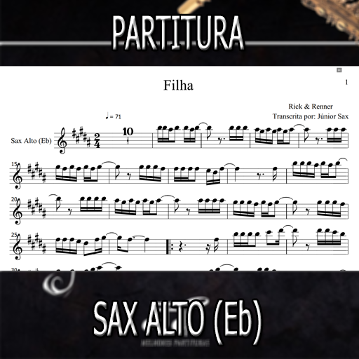 Partitura Filha (Rick e Renner) Sax Alto