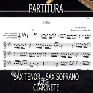 Filha (Rick e Renner) – Sax Tenor-Soprano-Clarinete (Bb)