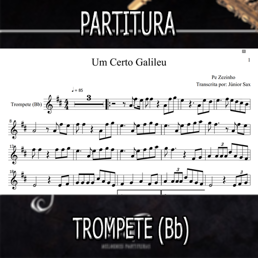 Partitura Um Certo Galileu (Pe Zezinho) Trompete