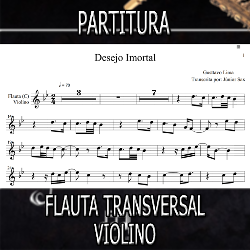 Partitura Desejo Imortal (Gusttavo Lima) Flauta-Violino