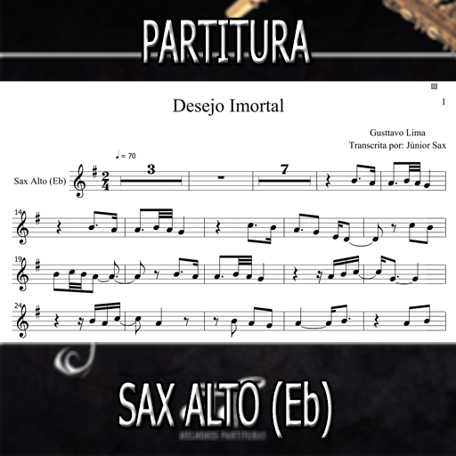 Partitura Desejo Imortal (Gusttavo Lima) Sax Alto