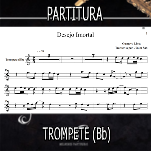 Partitura Desejo Imortal (Gusttavo Lima) Trompete