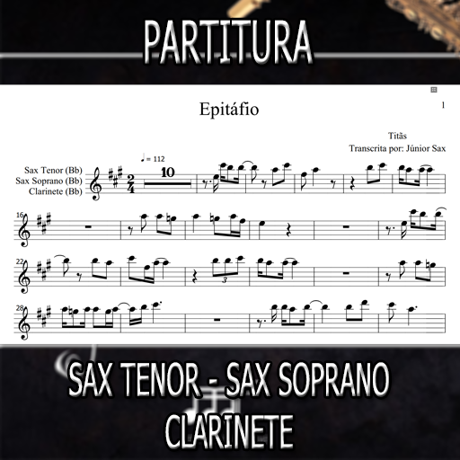 Partitura Epitáfio (Titãs) Sax Tenor-Soprano-Clarinete