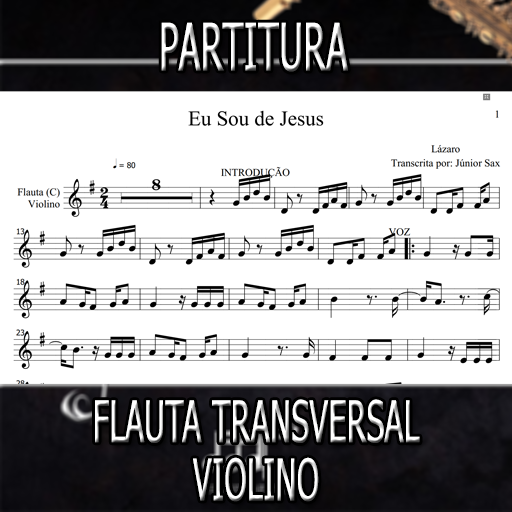 Partitura Eu Sou de Jesus (Lázaro) Flauta-Violino