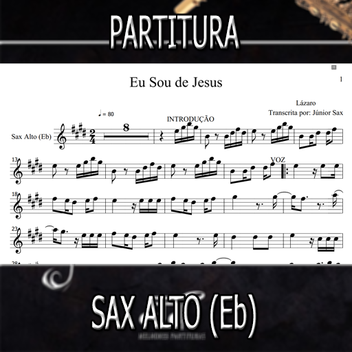 Partitura Eu Sou de Jesus (Lázaro) Sax Alto