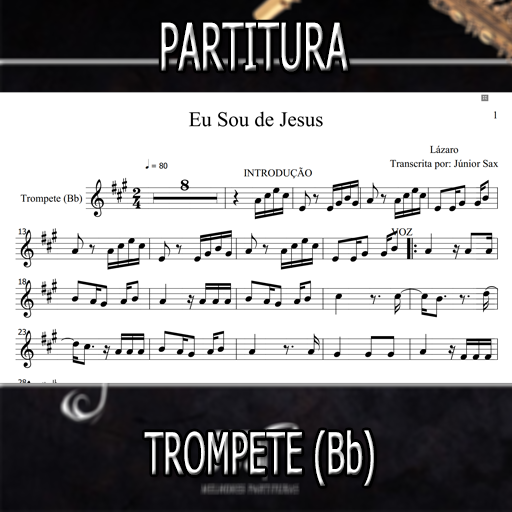 Partitura Eu Sou de Jesus (Lázaro) Trompete