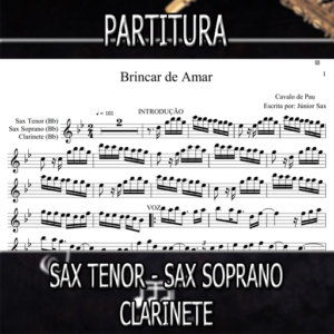 Brincar de Amar (Cavalo de Pau) – Sax Tenor-Soprano-Clarinete (Bb)