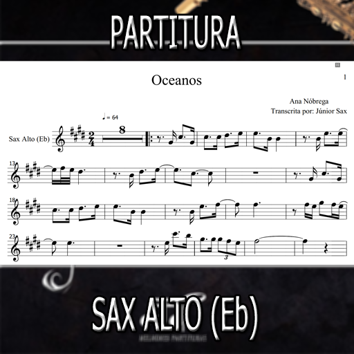 Partitura Oceanos (Ana Nóbrega) Sax Alto