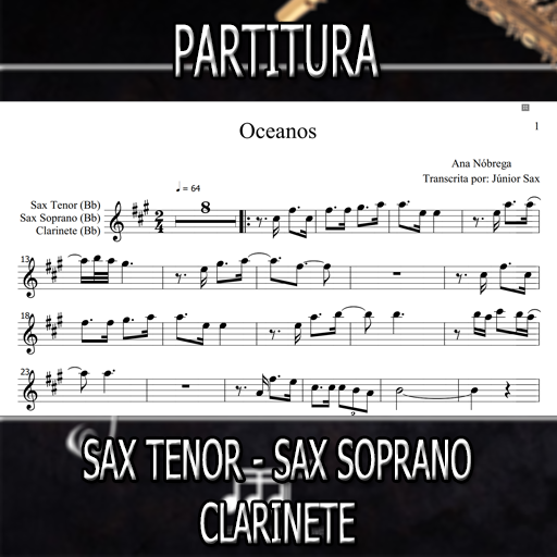 Partitura Oceanos (Ana Nóbrega) Sax Tenor-Soprano-Clarinete