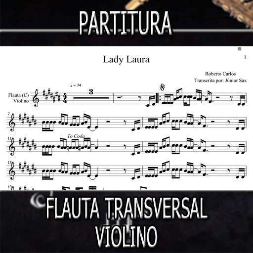 Partitura Lady Laura (Roberto Carlos) Flauta-Violino