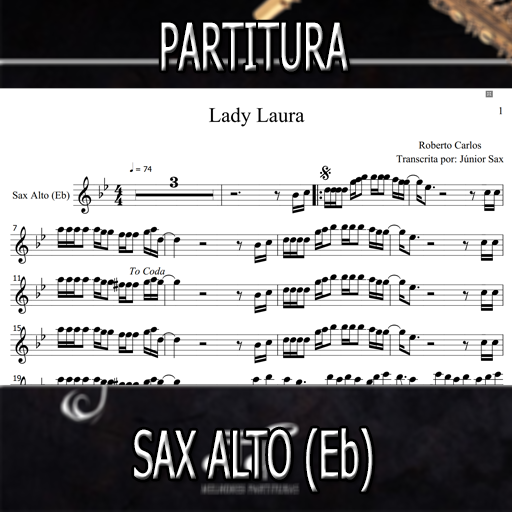 Partitura Lady Laura (Roberto Carlos) Sax Alto