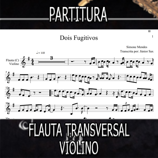 Partitura Dois Fugitivos (Simone Mendes) Flauta-Violino