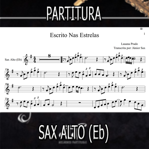 Partitura Escrito nas Estrelas (Lauana Prado) Sax Alto