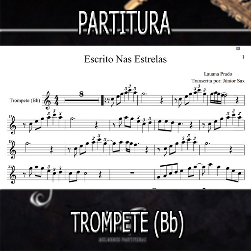 Partitura Escrito nas Estrelas (Lauana Prado) Trompete