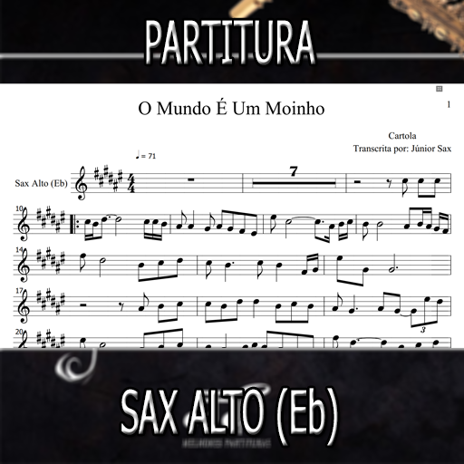 Partitura O Mundo É Um Moinho (Cartola) Sax Alto