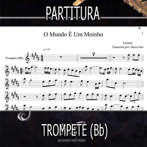 Partitura O Mundo É Um Moinho (Cartola) Trompete