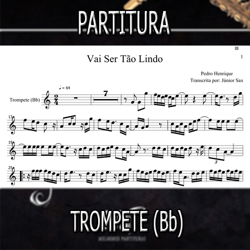 Partitura Vai Ser Tão Lindo (Pedro Henrique) Trompete