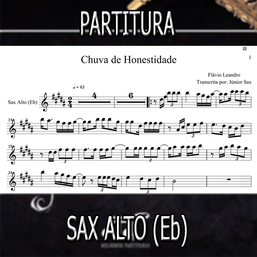 Partitura Chuva de Honestidade (Flávio Leandro) Sax Alto