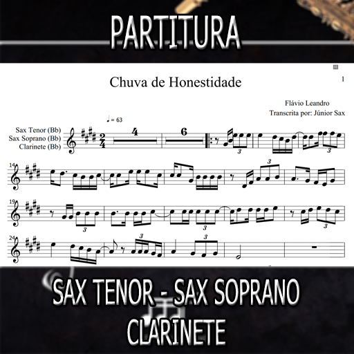 Partitura Chuva de Honestidade (Flávio Leandro) Sax Tenor-Soprano-Clarinete