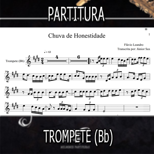 Partitura Chuva de Honestidade (Flávio Leandro) Trompete