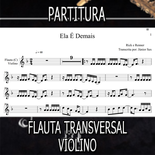 Partitura Ela É Demais (Rick e Renner) Flauta-Violino