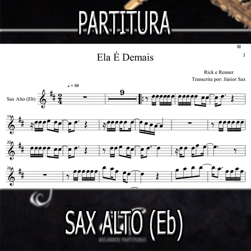 Partitura Ela É Demais (Rick e Renner) Sax Alto