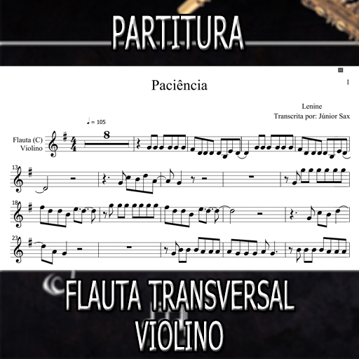 Partitura Paciência (Lenine) Flauta-Violino