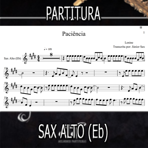 Partitura Paciência (Lenine) Sax Alto