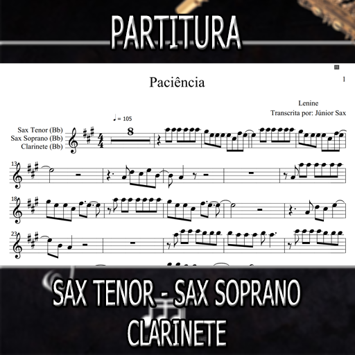 Partitura Paciência (Lenine) Sax Tenor-Soprano-Clarinete