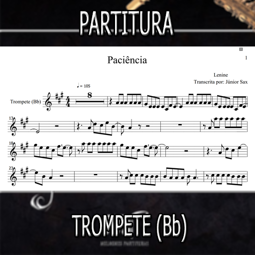 Partitura Paciência (Lenine) Trompete