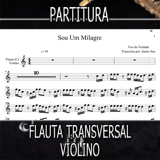 Partitura Sou Um Milagre (Voz da Verdade) Flauta-Violino