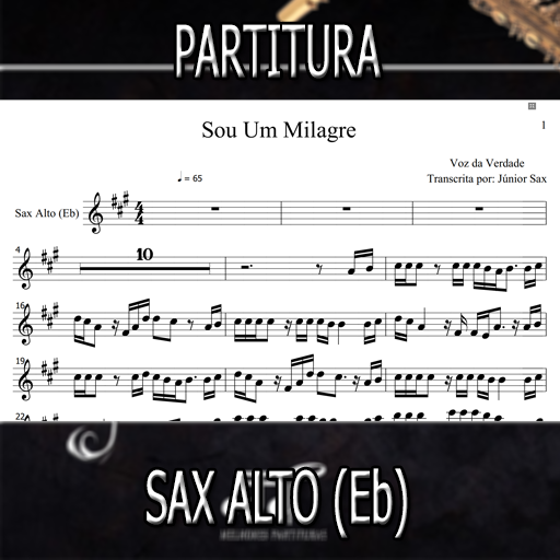 Partitura Sou Um Milagre (Voz da Verdade) Sax Alto