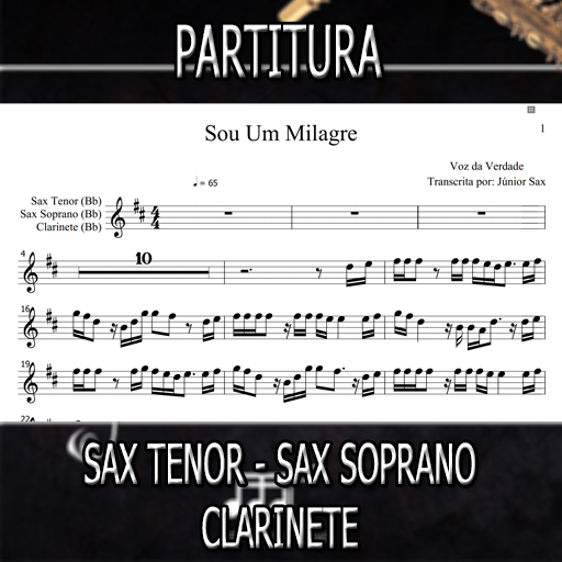 Partitura Sou Um Milagre (Voz da Verdade) Sax Tenor-Soprano-Clarinete