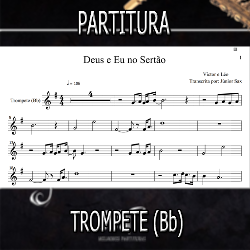 Partitura Deus e Eu no Sertão (Victor e Léo) Trompete