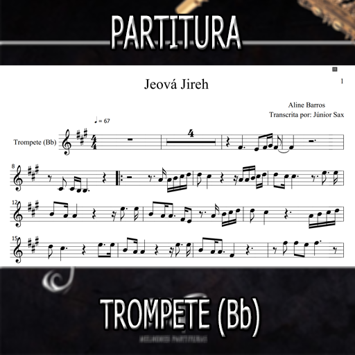 Partitura Jeová Jireh (Aline Barros) Trompete