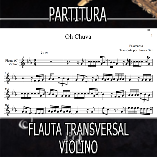 Partitura Oh Chuva (Falamansa) Flauta-Violino