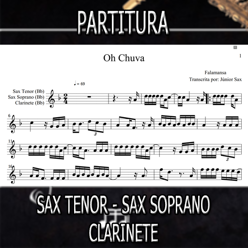 Partitura Oh Chuva (Falamansa) Sax Tenor-Soprano-Clarinete