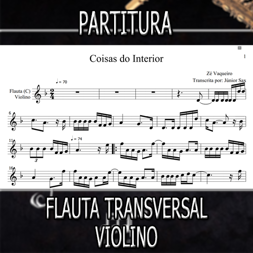 Partitura Coisas do Interior (Zé Vaqueiro) Flauta-Violino