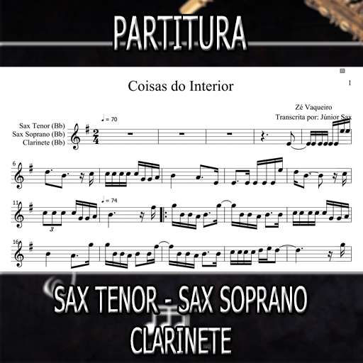 Partitura Coisas do Interior (Zé Vaqueiro) Sax Tenor-Soprano-Clarinete