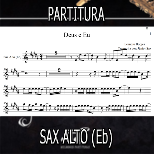 Partitura Deus e Eu (Leandro Borges) Sax Alto