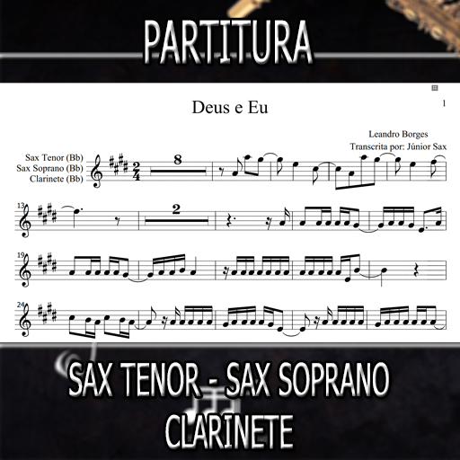 Partitura Deus e Eu (Leandro Borges) Sax Tenor-Soprano-Clarinete