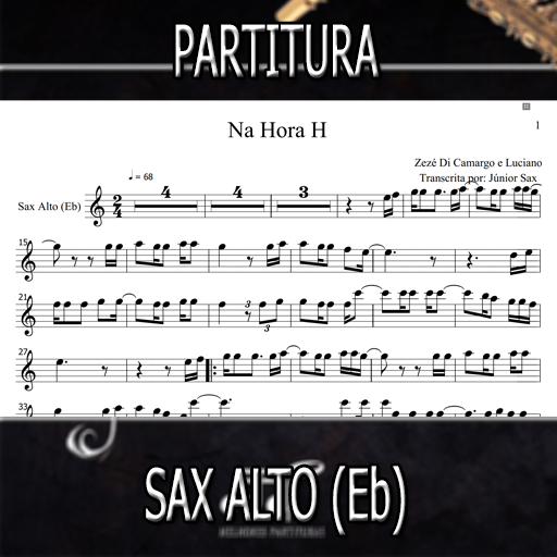 Partitura Na Hora H (Zezé Di Camargo e Luciano) Sax Alto