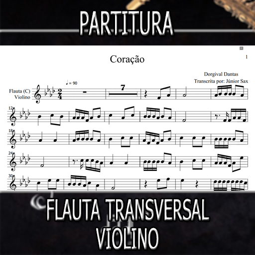 Partitura Coração (Dorgival Dantas) Flauta-Violino