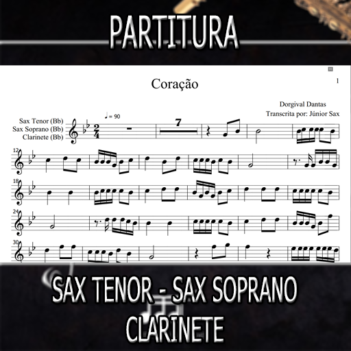 Partitura Coração (Dorgival Dantas) Sax Tenor-Soprano-Clarinete