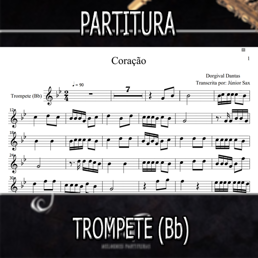 Partitura Coração (Dorgival Dantas) Trompete