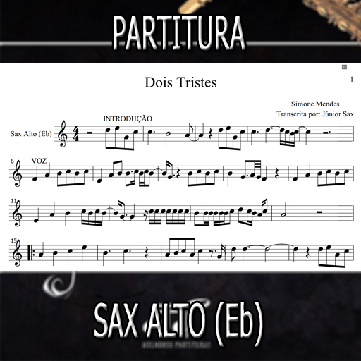 Partitura Dois Tristes (Simone Mendes) Sax Alto